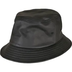 FLEXFIT Imitation Leather Bucket Hat - black - One Size