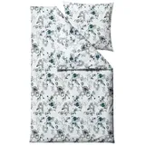 Södahl Flower Burst Satin Blau 135 x 200 cm + 80 x 80 cm