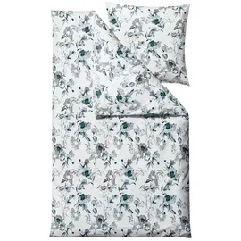 Södahl Flower Burst Satin Blau 135 x 200 cm + 80 x 80 cm