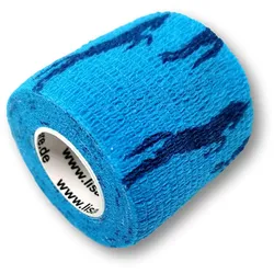 LisaCare selbstklebender Verband - Pferde Blau - 5cm x 4,5cm 1 St