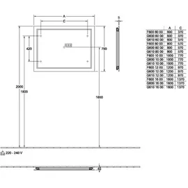 Villeroy & Boch Finion LED-Spiegel, F6006000