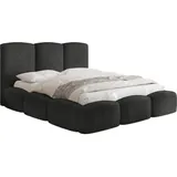 WFL GROUP Polsterbett, Schwarz, Holz, 140x200 cm, Schlafzimmer, Betten, Polsterbetten