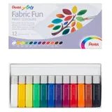 Pentel Arts FFPC1-12 Stoffmalfarbe farbsortiert 12 x 6,0 ml