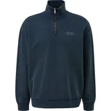 QS Sweatshirt Brustprint Blau L