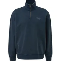 QS Sweatshirt Brustprint Blau L