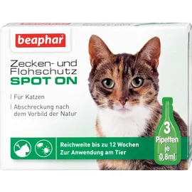 beaphar Zecken- & Flohschutz Spot-On für Katzen 3 x 0,8 ml