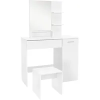ML-Design Schminktisch Weiß, Holzwerkstoff, 38x138x90 cm, Schlafzimmer, Schminktische