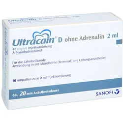 Ultracain D ohne Adrenalin Ampullen 10X2 ml