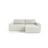 furnisell Eckcouch Cord 2-Sitzer Beige