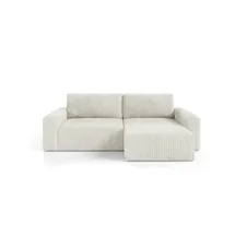 furnisell Eckcouch Cord 2-Sitzer Beige