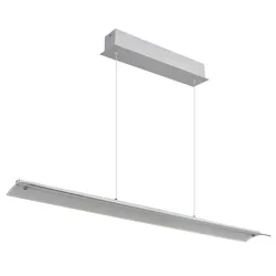 GLOBO LIGHTING LED-Hängeleuchte "MURIELLA", silber (aluminium gebürstet), 1 flammig, H: 150,00cm,, Lampen, höhenverstellbare Konstruktion