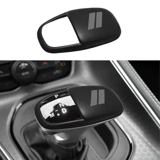 Schaltknauf-Kopfabdeckung für Dodge Charger Zubehör 2015–2023 Challenger 2015–2023 2024 Durango 2016–2025, ABS-Innenschaleneinsatz, Dekoration, Schutz, Schalthebelabdeckung (mattgrau)