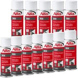 Alfa Lackspray 400 ml für Innen und Außen - Sprühlack zum Lackieren und Dekorieren, hohe Deckkraft Farbspray, Sprühdose, Made in Germany (6, RAL 9016 Verkehrsweiß Hochglanz)