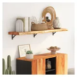 vidaXL Wandregal 110x30x3,8 cm Rechteckig Massivholz Akazie Baumkante