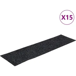 vidaXL Selbstklebende Treppenmatten 15 Stk. Rechteckig 76x20 cm Grau