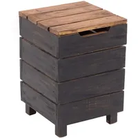 DESIGN DELIGHTS Wäschekorb, Graubraun, Holz, 35x50x35 cm, Ordnen | Aufbewahren, Wäschekörbe | Tonnen