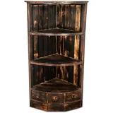 Livasia Eckregal, Holzregal, Bücherregal, Badezimmerregal (braun)