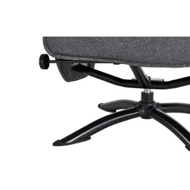 Femo Relaxsessel FM-4206 Mikrofaser 86 x 113 x 88 cm Grau/Schwarz mit Hocker