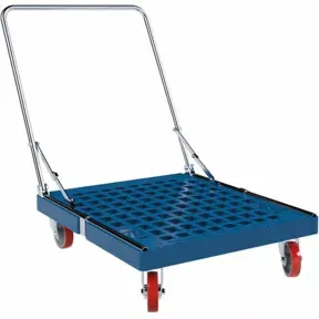 HMH Rollplatte KU 724 x 815 mm Ø 125 PU klappbarer Schiebebügel ME Cr 3