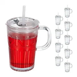 Relaxdays Wasser- & Saftglas 0,45 l 10 St.