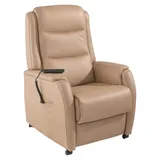 Hukla Fernsehsessel HU-RV15038 Leder 72 x 109 x 82 cm Beige elektrisch mit Fernbedienung