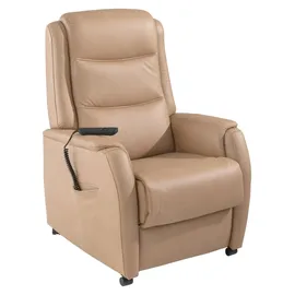 Hukla Fernsehsessel HU-RV15038 Leder 72 x 109 x 82 cm Beige elektrisch mit Fernbedienung