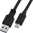 Logilink USB-A auf USB-C 0,5 m Schwarz