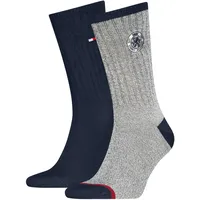 Socken TOMMY HILFIGER, Damen, Gr. 43-46, navy, Obermaterial: 71% Baumwolle, 27% Polyamid, 2% sonstige Fasern, Socken Socken
