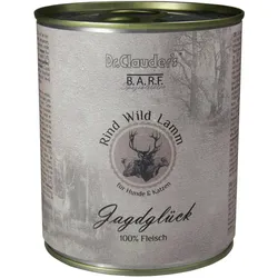 Dr. Clauder's BARF Fleisch 800g Dosen Nassfutter für Hunde & Katzen Jagdglück 6x800g