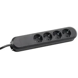 Steckdoseneinheit SMART 4xCEE7/3 schwarz Strom 1,5m CEE7/7