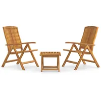 vidaXL 3-tlg Garten-Lounge-Set Massivholz Teak Modell 3