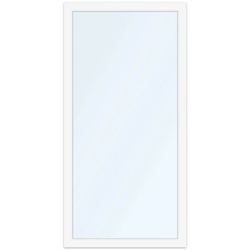 Terrassentür 100 x 200 cm, Kunststoff Profil IDEAL 4000, 1000 x 2000 mm, Weiß, einteilig Dreh-Kipp-Beschlag, 2-fach Verglasung