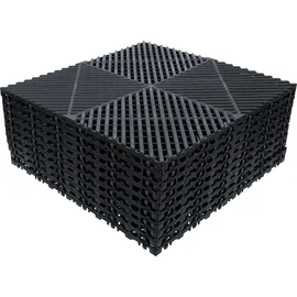 BGS Kunststoff-Fliesen-Satz Schwarz 40 x 40 cm 10 St.