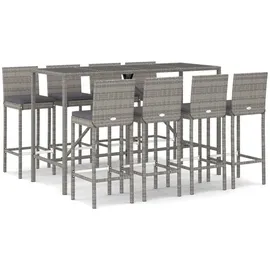 vidaXL Gartenbar-Set 9-tlg. Grau