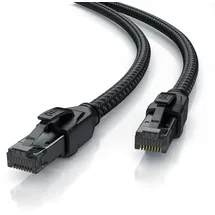 Primewire Patchkabel CAT 8 mit Baumwollmantel, Gigabit Ethernet LAN Kabel, 40 Gbit/s S/FTP PIMF Netzwerkkabel - 7,5m