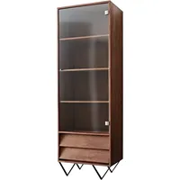 DeLife Vitrine Eloi 60x40 cm Akazie Braun 1 Tür