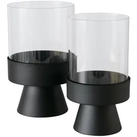 Boltze Windlicht Pallas Glas Schwarz