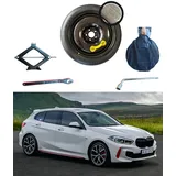 Notrad-satz 17 Zoll kompatibel mit BMW 1er F40 mit Wagenheber, Schlüssel und Tasche (09/2019>)