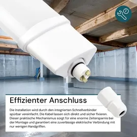 LUXULA 1 x 36W Wannenleuchte 120 cm weiß