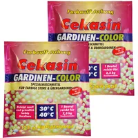 2 x Cekasin Gardinen-Color, Gardinen-Waschmittel, Farbauffrischung, Waschpulver