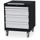 Simplaflex Schubladenschrank, BxHxT: 60 x 77 x 57,5 cm - grau