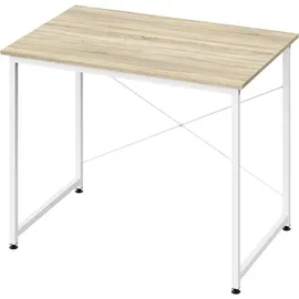 Woltu Schreibtisch Helle Eiche / Weiß