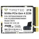 Timetec M.2 SSD NVMe PCIe Gen 4x4 Internes Solid State Drive (2230 2TB Gen4x4)