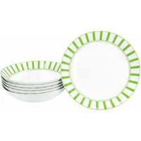 Mambocat Split grün 6er Set Suppenteller 450ml Porzellan Teller