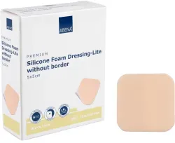 ABENA® Schaumstoffbinde Lite, steril, beige 1010002449 , 1 Packung = 10 Stück, Maße: 5 x 5 cm