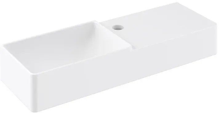 Cosmic Fancy Waschbecken Links Ohne Ablaufgarnitur 60x20x15 cm, Matt, 747021000 747021000