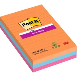 Post-it Super Sticky Haftnotizen extrastark 46453SSA farbsortiert, 3 Blöcke