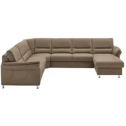 meinSofa Wohnlandschaft mit Boxspringpolsterung  Donald , braun , Maße (cm): B: 330 H: 89 T: 173