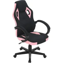 Woltu Gaming Stuhl, Bürostuhl, 150 kg belastbar, mit Kopfkissen, Mesh-Gewebe : Rosa+Schwarz Farbe: Rosa+Schwarz