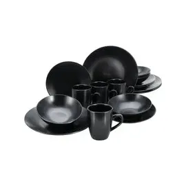 CreaTable Kombiservice Black Matt 16-tlg. schwarz